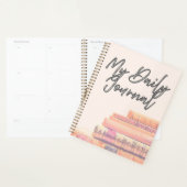 "My Daily Journal" | アンティークな本の山と居心地の良い空間 プランナー手帳 (ディスプレー)