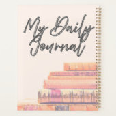 "My Daily Journal" | アンティークな本の山と居心地の良い空間 プランナー手帳 (裏面)