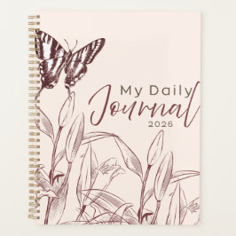 "My Daily Journal" 2026 | ビンテージ・バタフライ プランナー手帳