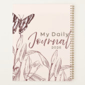"My Daily Journal" 2026 | ビンテージ・バタフライ プランナー手帳 (裏面)