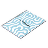 "My Daily Planner" Cover with Abstract Waves ノートブック (左側)