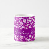 「My Darling Valentine」ハート紫ピンクマグ コーヒーマグカップ (中央)