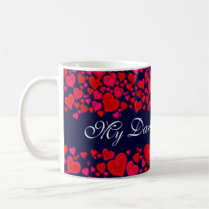 "My Darling Valentine" ハート レッド ピンク マグカップ
