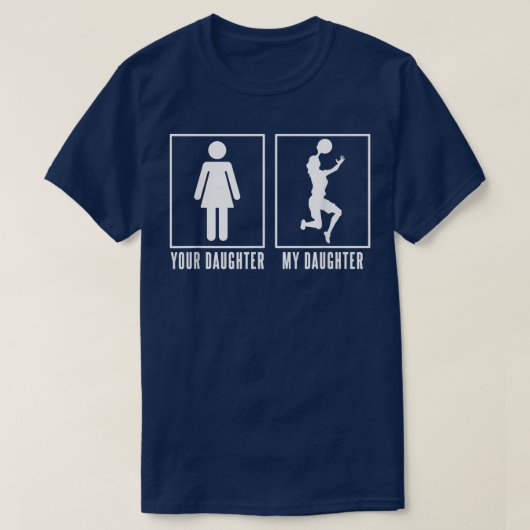My Daughter Girl Basketball Player Funny My Daught Tシャツ (デザイン正面)