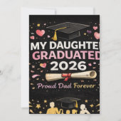 My Daughter Graduated 2026 招待状 (正面)