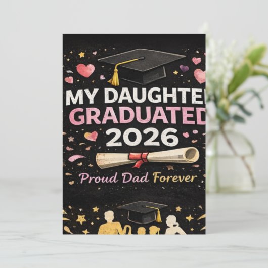 My Daughter Graduated 2026 招待状 (スタンド正面)