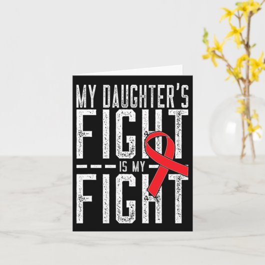 My Daughter's Fight Is My Fight Blood Cancer Aware カード (黄色い花)