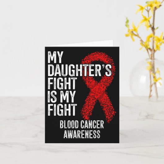 My Daughter's Fight Is My Fight Blood Cancer Aware カード (黄色い花)