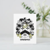 my davenport_family_crest_Black名前 ポストカード (スタンド正面)