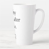 My Day Begins After Coffee - Minimalist Quote カフェラテマグ (右)