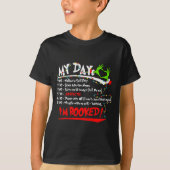 My Day I'm Booked Christmas Schedule Time Tシャツ (正面)