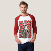 My Day Llama in Gucci Insppo Red Black Beigeデザイン Tシャツ (正面フル)