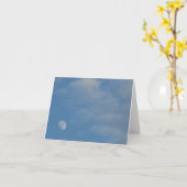 My Daytime Moon - カスタムLandscape Note Card カード (黄色い花)