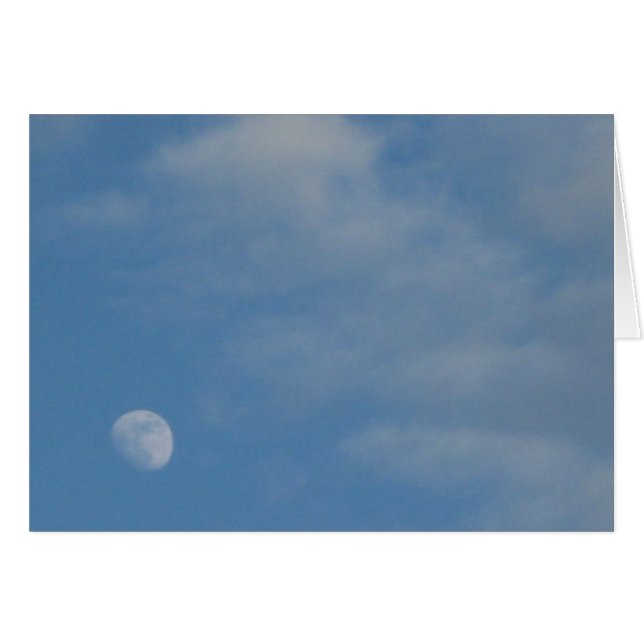 My Daytime Moon – ランドスケープグリーティングカード (正面横)