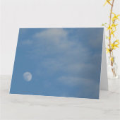 My Daytime Moon – 大きな風景グリーティングカード カード (黄色い花)
