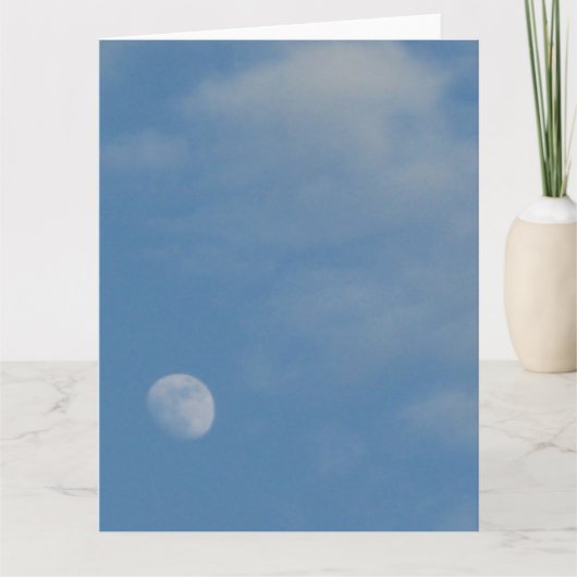My Daytime Moon – 大ポートレートグリーティングカード カード (正面)