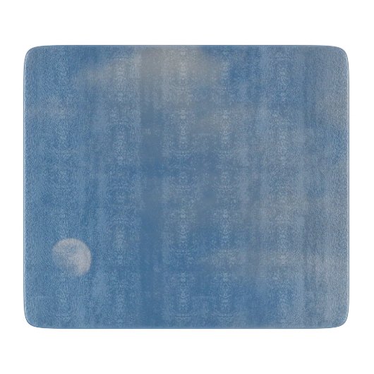 My Daytime Moon – 小さなガラス切り盤 カッティングボード (正面)