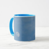 My Daytime Moon - Blue Ringer Coffee Tea Mug マグカップ (正面左)