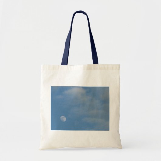 My Daytime Moon Photo Image Budget Tote Bag トートバッグ (正面)
