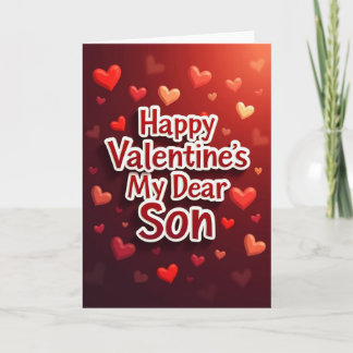 My Dear Son Valentines Day Card カード