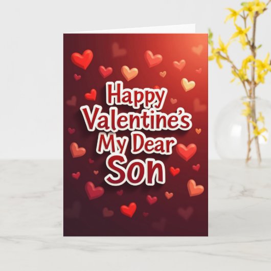 My Dear Son Valentines Day Card カード (黄色い花)
