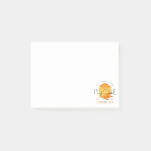 My Desk Sunset on Waterからの挨拶 ポストイット (正面)