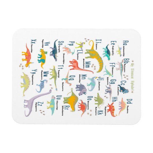 My Dinosaur Alphabet マグネット (横)