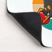 My Doberman Is My Valentine Heart Retro Sunset Dog マウスパッド (コーナー)