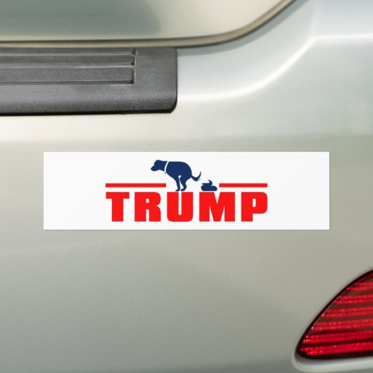 My Dog Hates Trump Anti-Trump バンパーステッカー (車上)