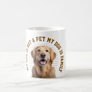 My Dog Is Family Funny Dog Lover Quote コーヒーマグカップ