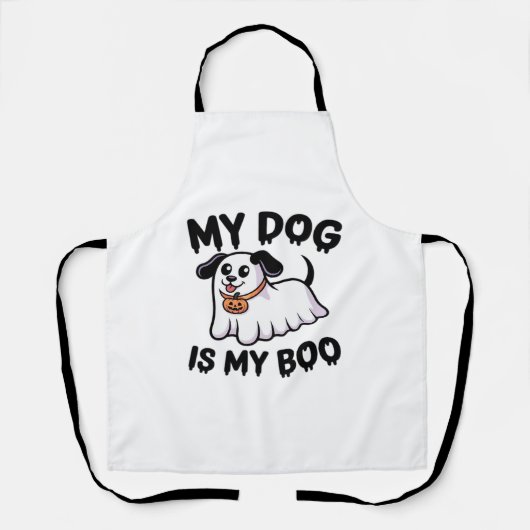 My Dog Is My Boo Shirt -おもしろい犬恋人ギフト2025 エプロン (正面)