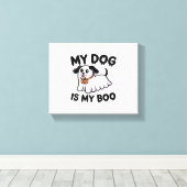 My Dog Is My Boo Shirt -おもしろい犬恋人ギフト2025 キャンバスプリント (インサイチュ (ウッドフロア))
