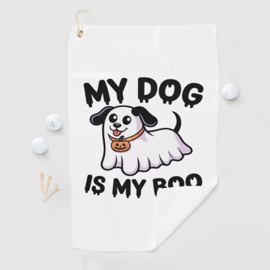 My Dog Is My Boo Shirt -おもしろい犬恋人ギフト2025 ゴルフタオル (インサイチュ)