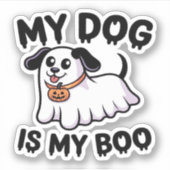 My Dog Is My Boo Shirt -おもしろい犬恋人ギフト2025 シール (正面)