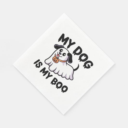 My Dog Is My Boo Shirt -おもしろい犬恋人ギフト2025 スタンダードランチョンナプキン (角)
