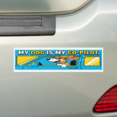 My Dog Is My Co-Pilot Funny Bumper Sticker バンパーステッカー (車上)