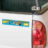 My Dog Is My Co-Pilot Funny Bumper Sticker バンパーステッカー (トラック上)