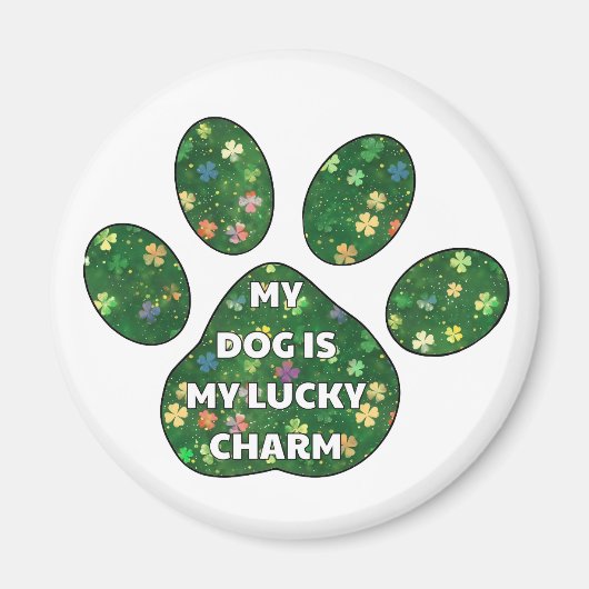 My Dog is my lucy charm マグネット (正面)