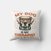 My dog is my therapist クッション (裏面)