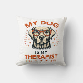My dog is my therapist クッション