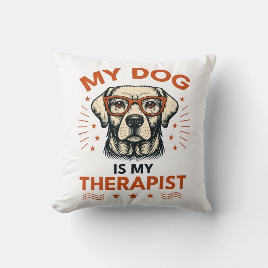 My dog is my therapist クッション (正面)