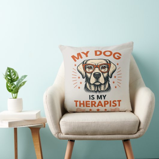 My dog is my therapist クッション (椅子)
