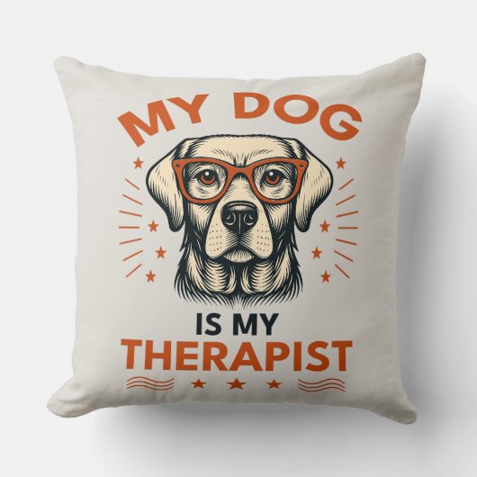 My dog is my therapist クッション (正面)