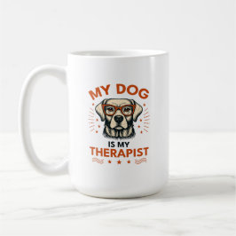 My dog is my therapist コーヒーマグカップ