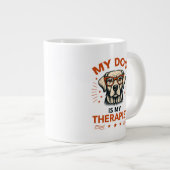My dog is my therapist ジャンボコーヒーマグカップ (正面右)