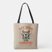 My dog is my therapist トートバッグ (裏面)