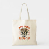 My dog is my therapist トートバッグ (裏面)