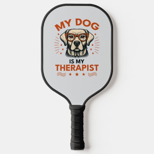 My dog is my therapist ピックルボールラケット (正面)