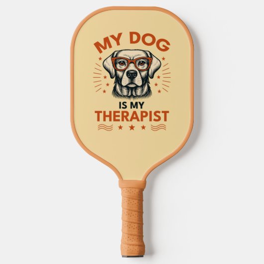 My dog is my therapist ピックルボールラケット (正面)
