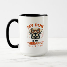 My dog is my therapist マグカップ